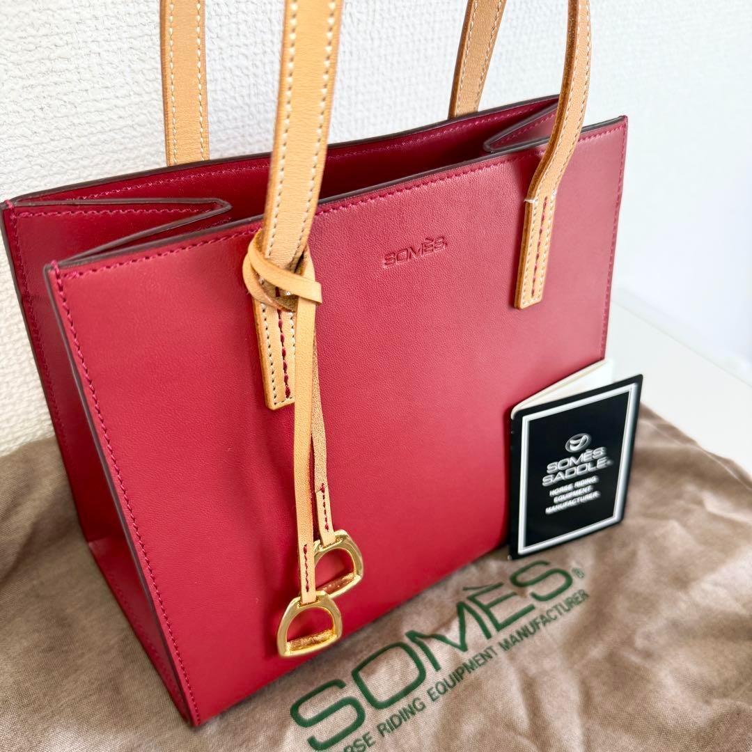 ソメスサドル Somes saddle ミニトートバッグ レッド 赤★ ソメスサドル Somes saddle ミニトートバッグ レッド 赤 - メルカリ