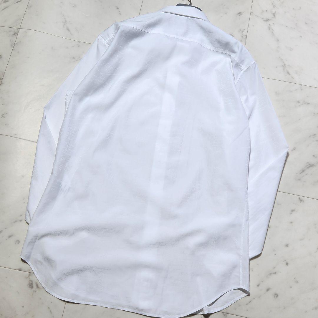 未使用級✨XL相当 ベルルッティ 長袖シャツ カラグラフィー 総柄 ジャガード
