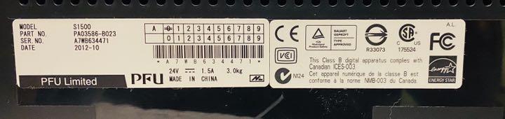 好評豊富な FUJITSU ScanSnap S1500 Acrobat X 標準添付 Fpk8D-m79534064402 正規品人気SALE