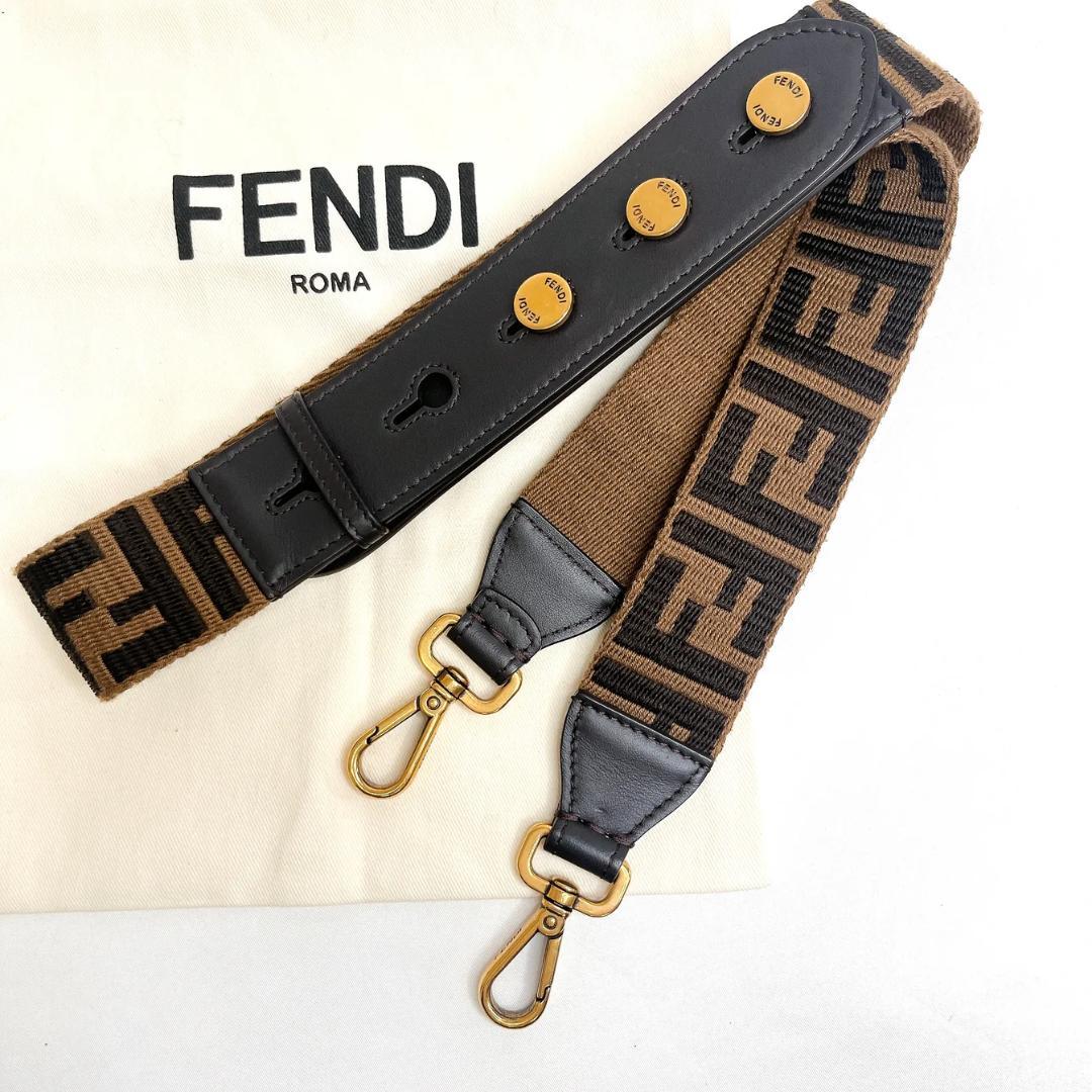 【美品】フェンディ ストラップユー ショルダーストラップ ズッカ柄 保存袋