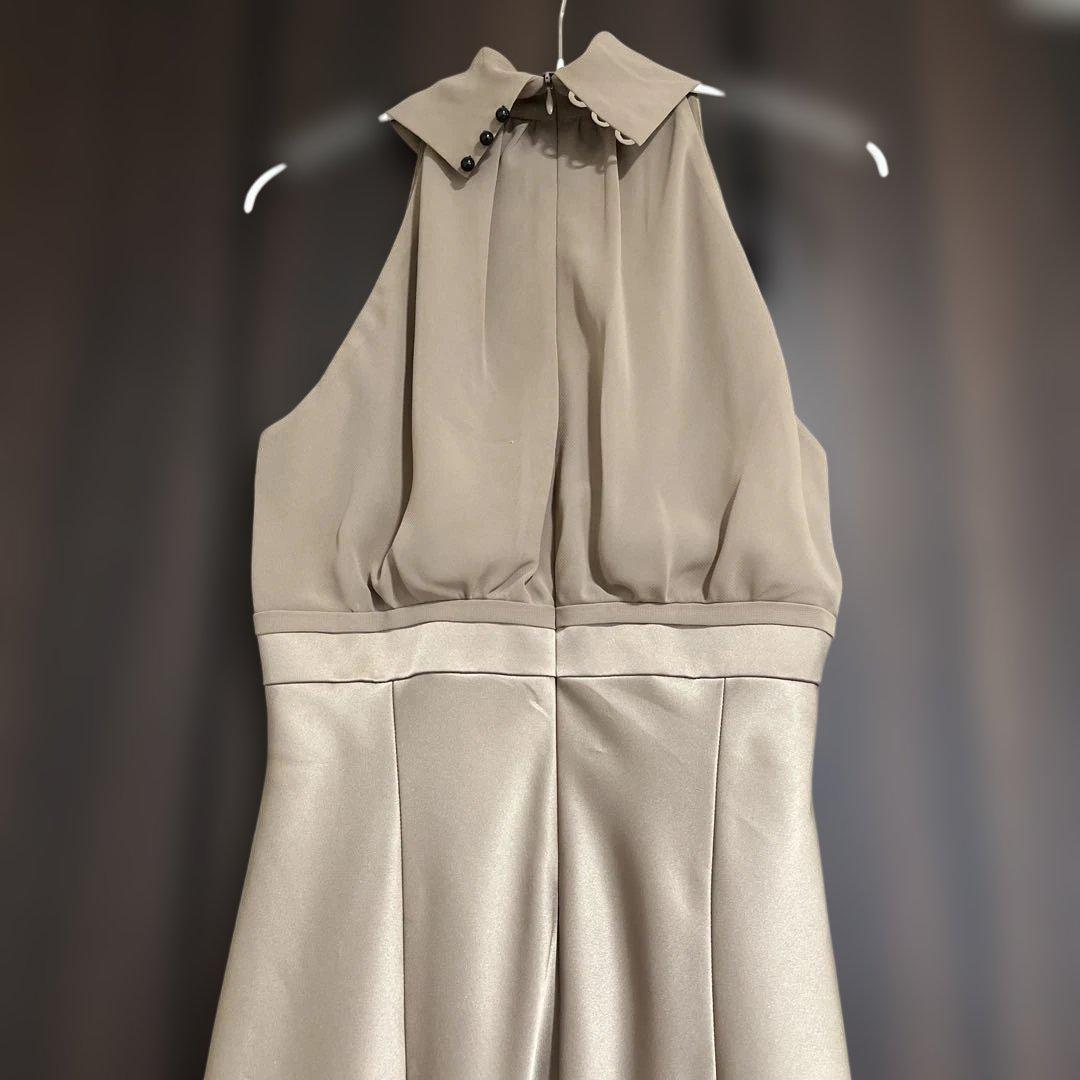 Burberry ドレス　ワンピース　シャンパンゴールド　アメリカンスリーブ