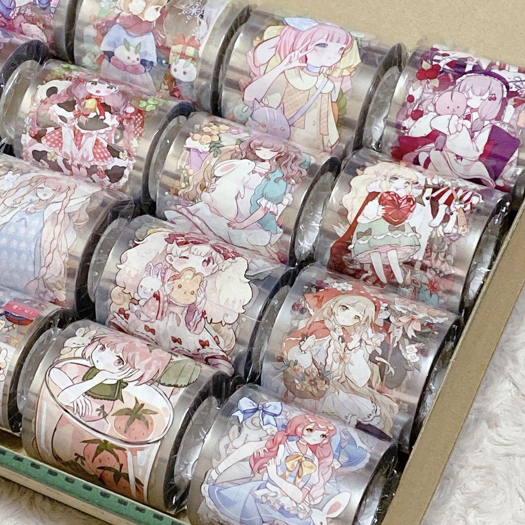 海外製 台湾 人物 かわいい マスキングテープ 15個セット まとめ売り 人気満点 海外 台湾装飾マステ （新品未使用）まとめ売り テープ