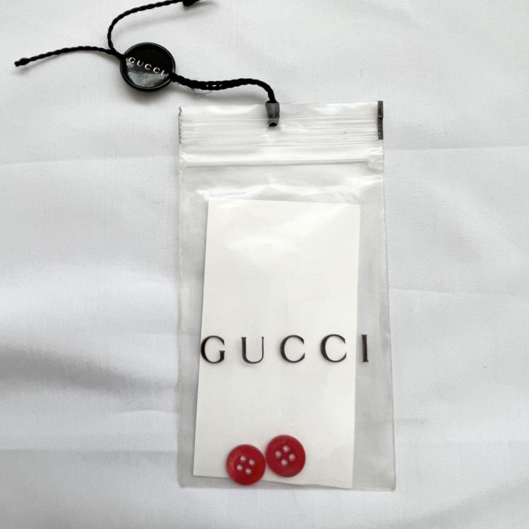 【GUCCI】グッチ コットン ブラウス バルーンスリーブ レッド