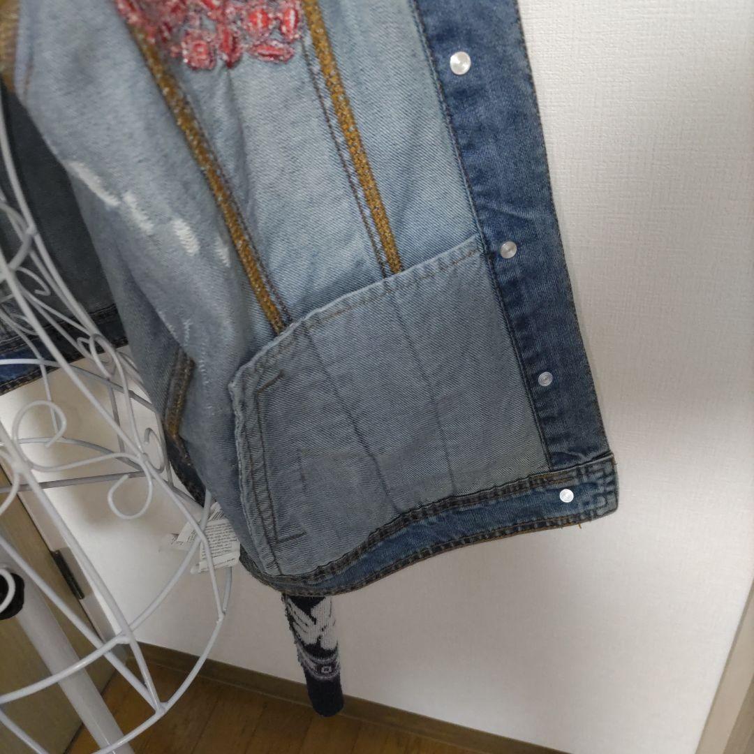 デシグアル デニムニットジャケット desigual 異素材 ハート 40