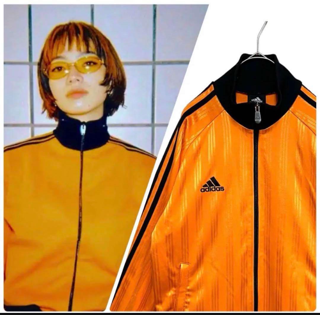 【人気カラー】adidasオランダ代表ジャージ L 刺繍ロゴ オレンジ 小松菜奈