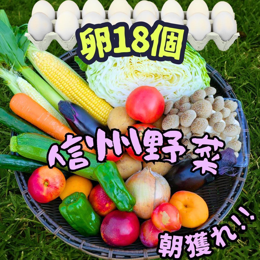 totomon様 野菜セット 果物追加 朝採れ！ 野菜 果物 の詰め合わせとでかたまご18個 野菜セット