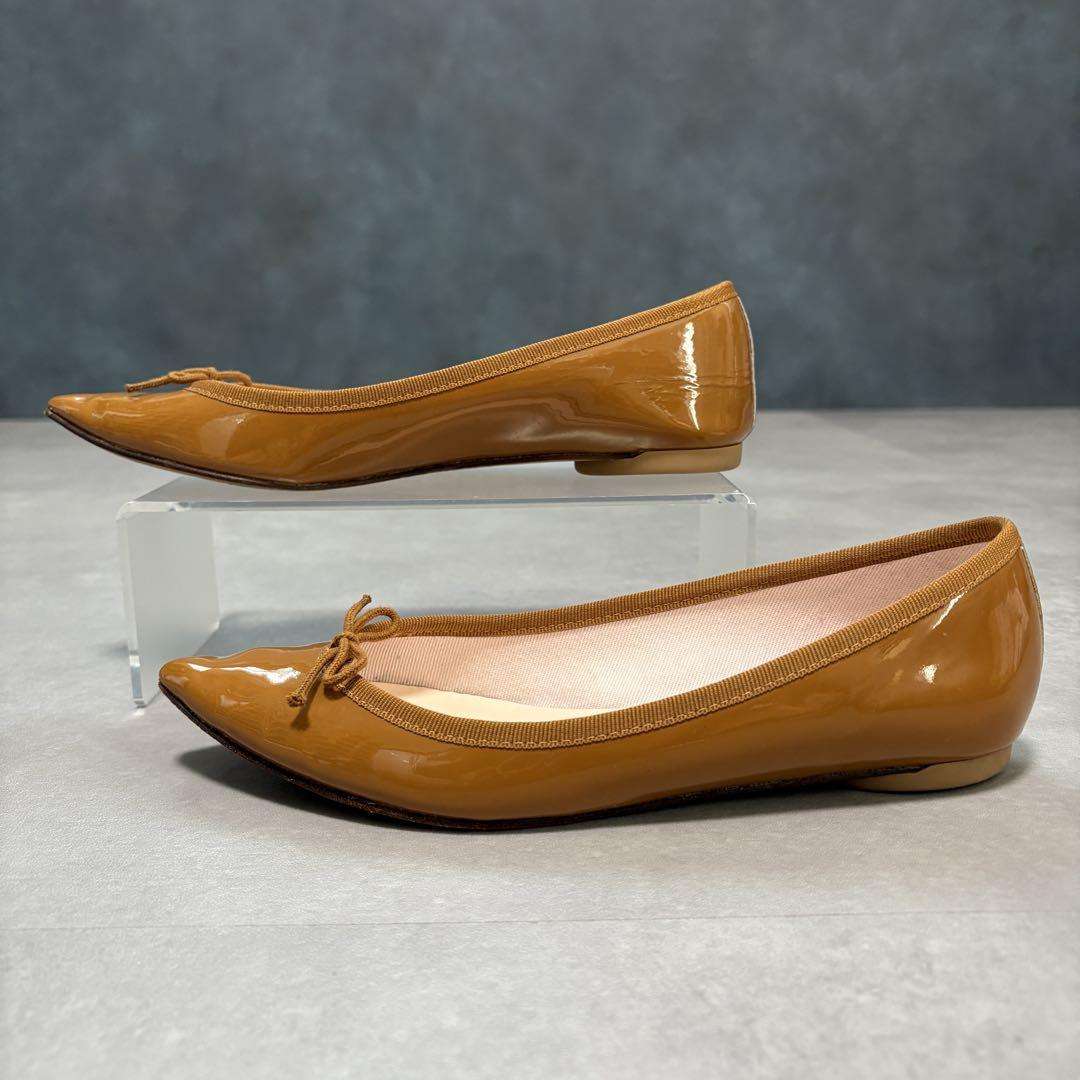 Repetto ロンハーマン別注 エナメル ポインテッドトゥ フラットシューズ