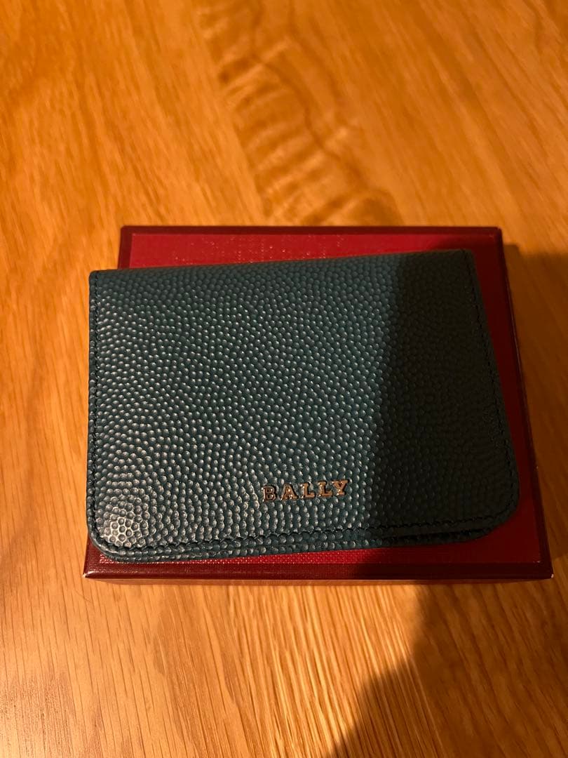 希少　BALLY ダークグリーン カードケース