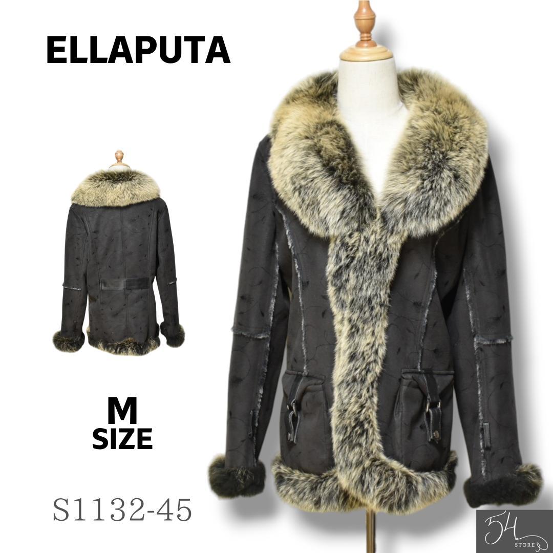 ★美品★ ELLAPUTA アウター ファーコート 長袖 ブルーフォックス M