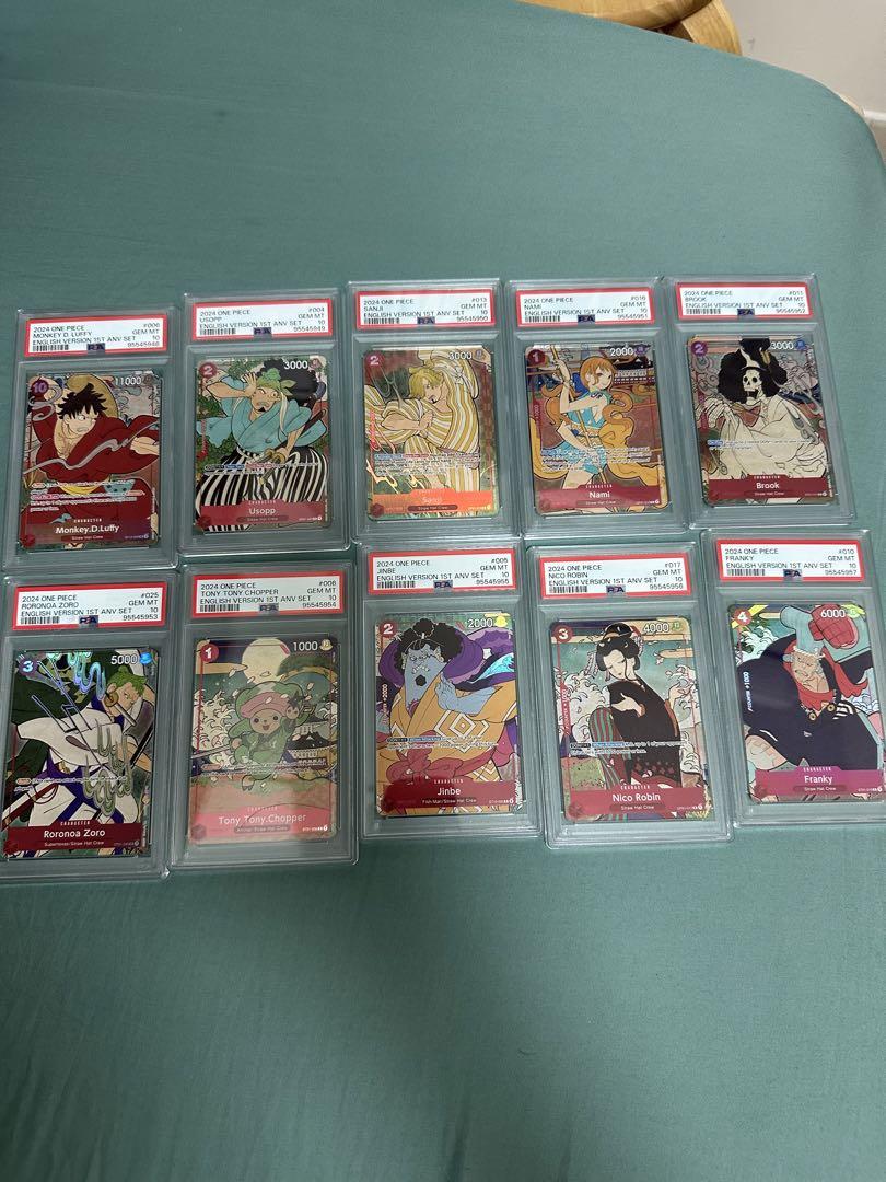 英語版 ワンピースカード 1st Anniversary PSA10 10連番