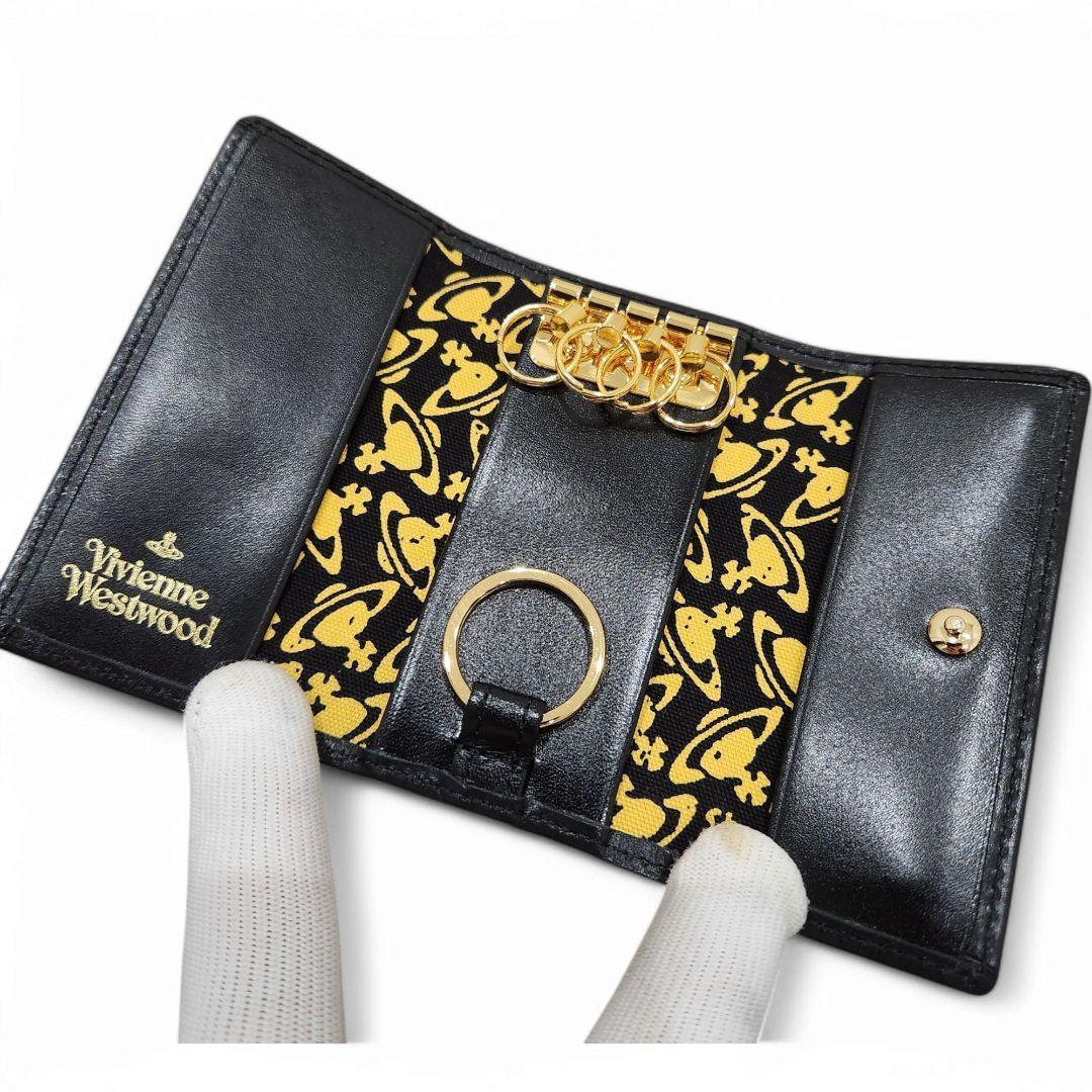 【箱＆手提げ袋付き!!】Vivienne Westwood キーケース 極美品 Vivienne Westwood 4連キーケース 箱付き オーブ 黒