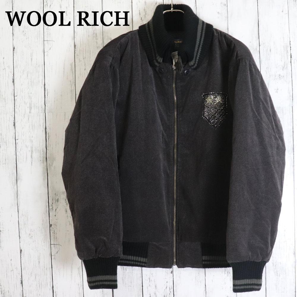 レア　WOOLRICH　ウールリッチ　スパンコール　ベロア　ジップアップブルゾン