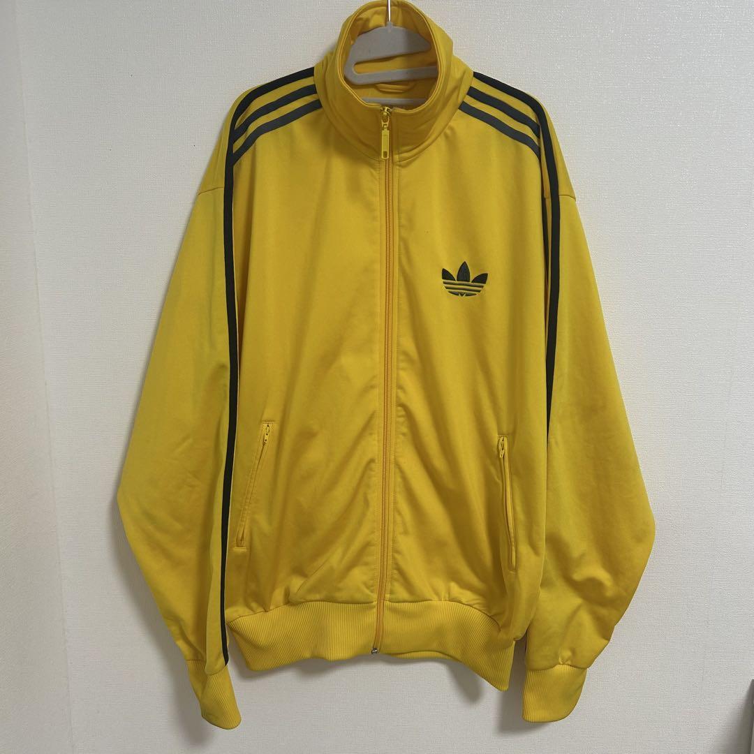 00s OLD adidas トラックジャケット　イエロー　XL相当　Oサイズ