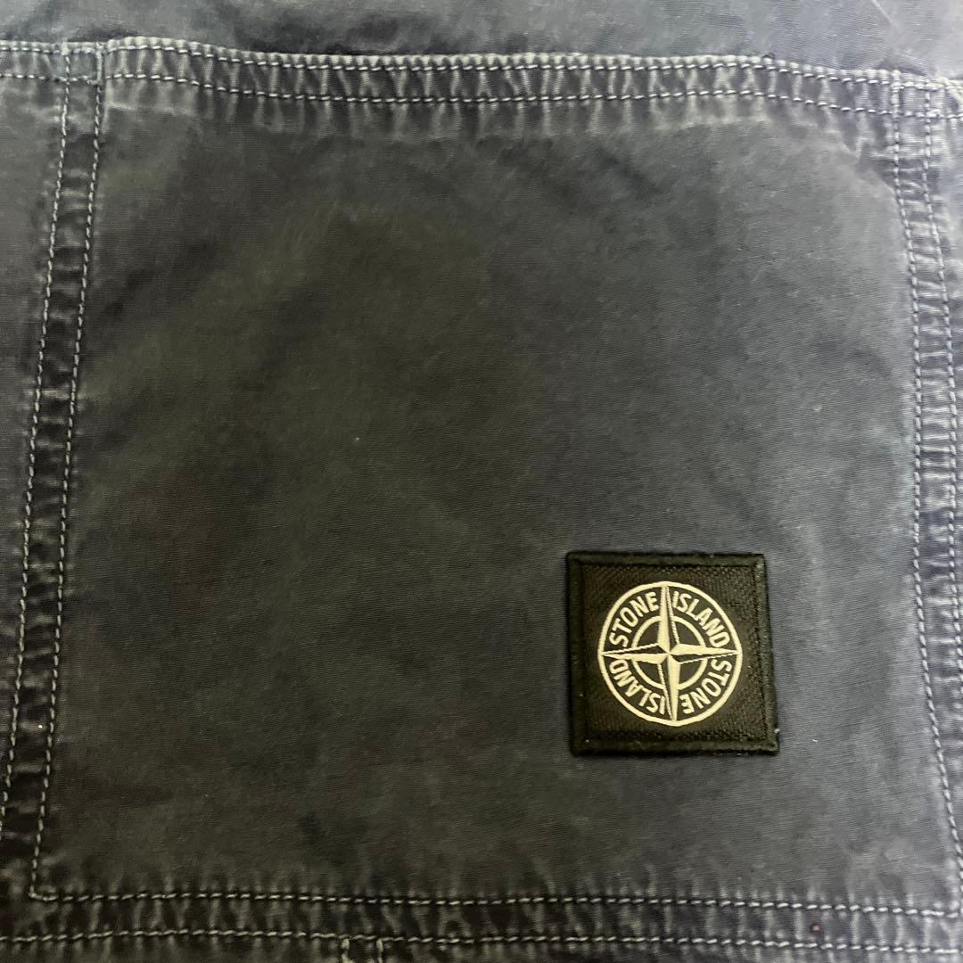 STONE ISLAND ネイビー コットン ショートパンツ