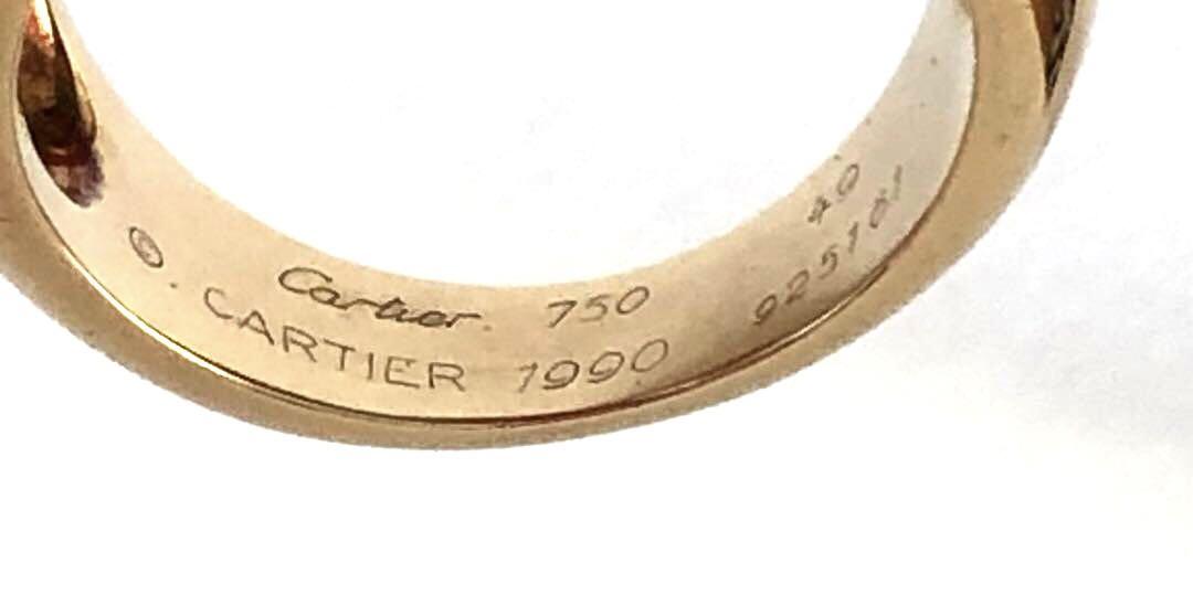Cartier カルティエバロダリング 18K サンゴ カルゼドニー ダイヤ 画像5