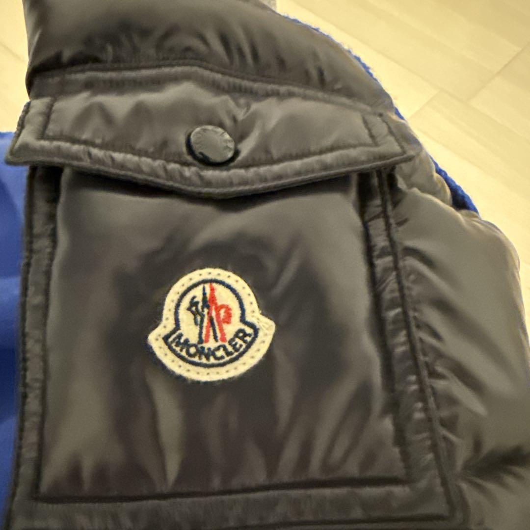 MONCLER 青 S ポンチョ・ケープコート