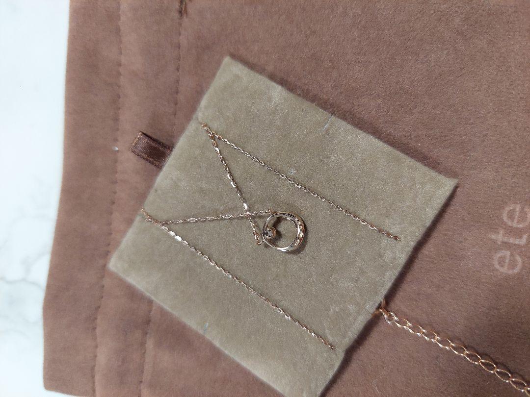 福袋 公式 現行品✴ete✴ ネックレス K100.02ctMPGレイヤームーン アクセサリー