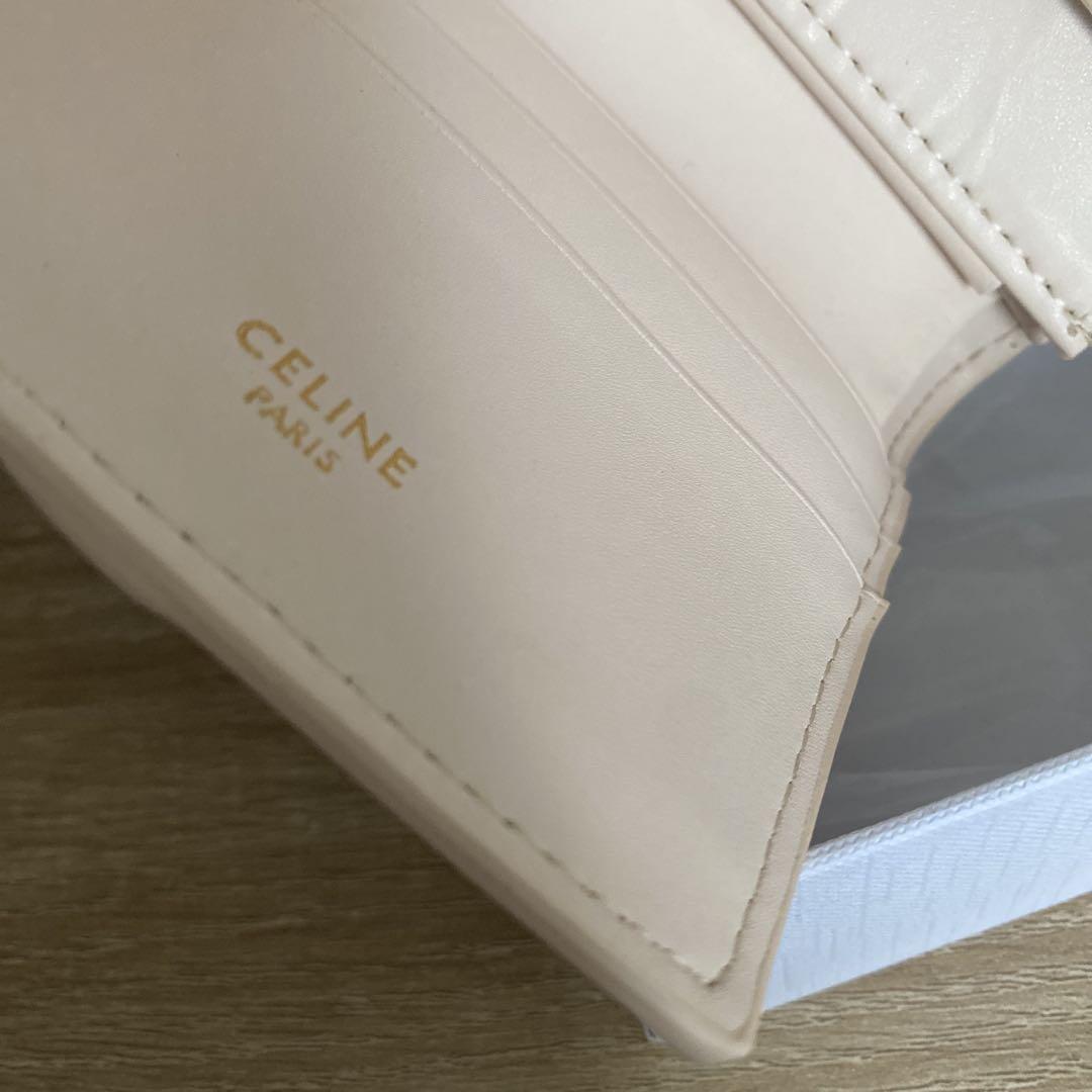 Celine 三つ折り財布 ベージュ キャンバス