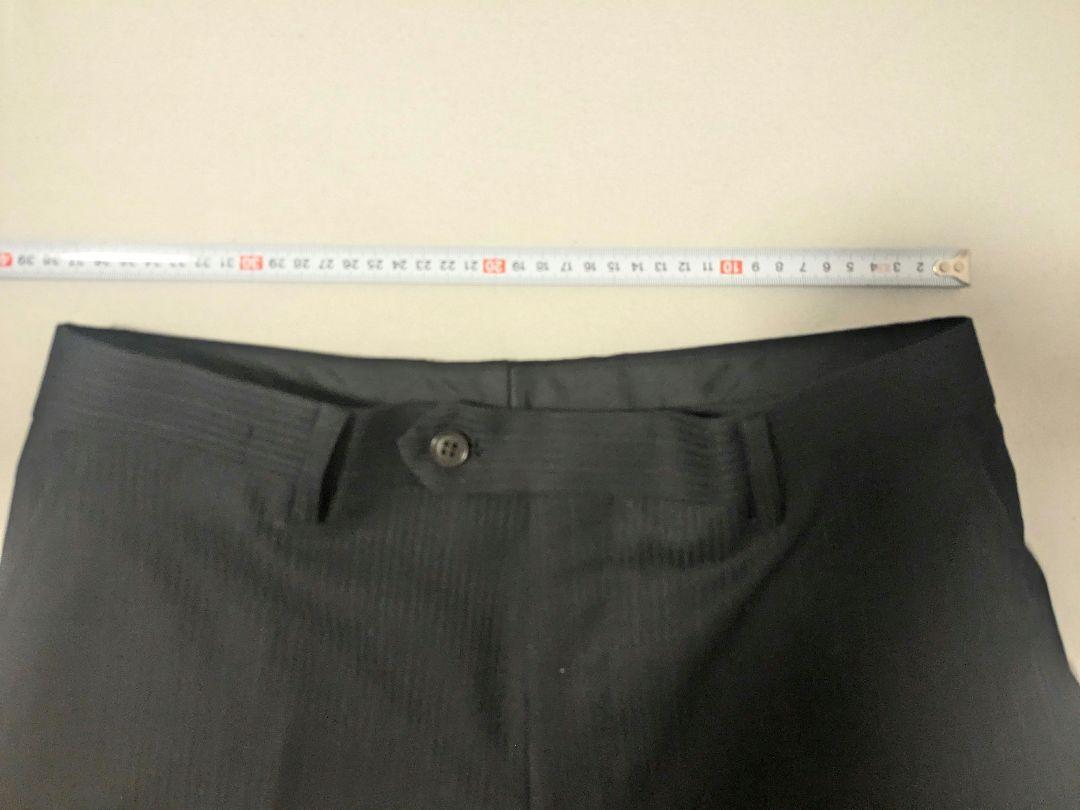 ダークグレー ストライプ シングルプレストビジネススーツ