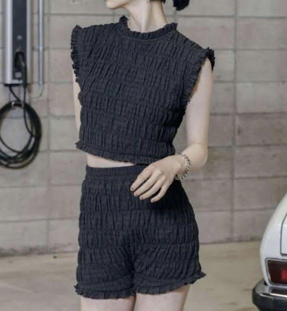 Bibiy nancy shorts シャーリングショートパンツ BLACK 5,099円