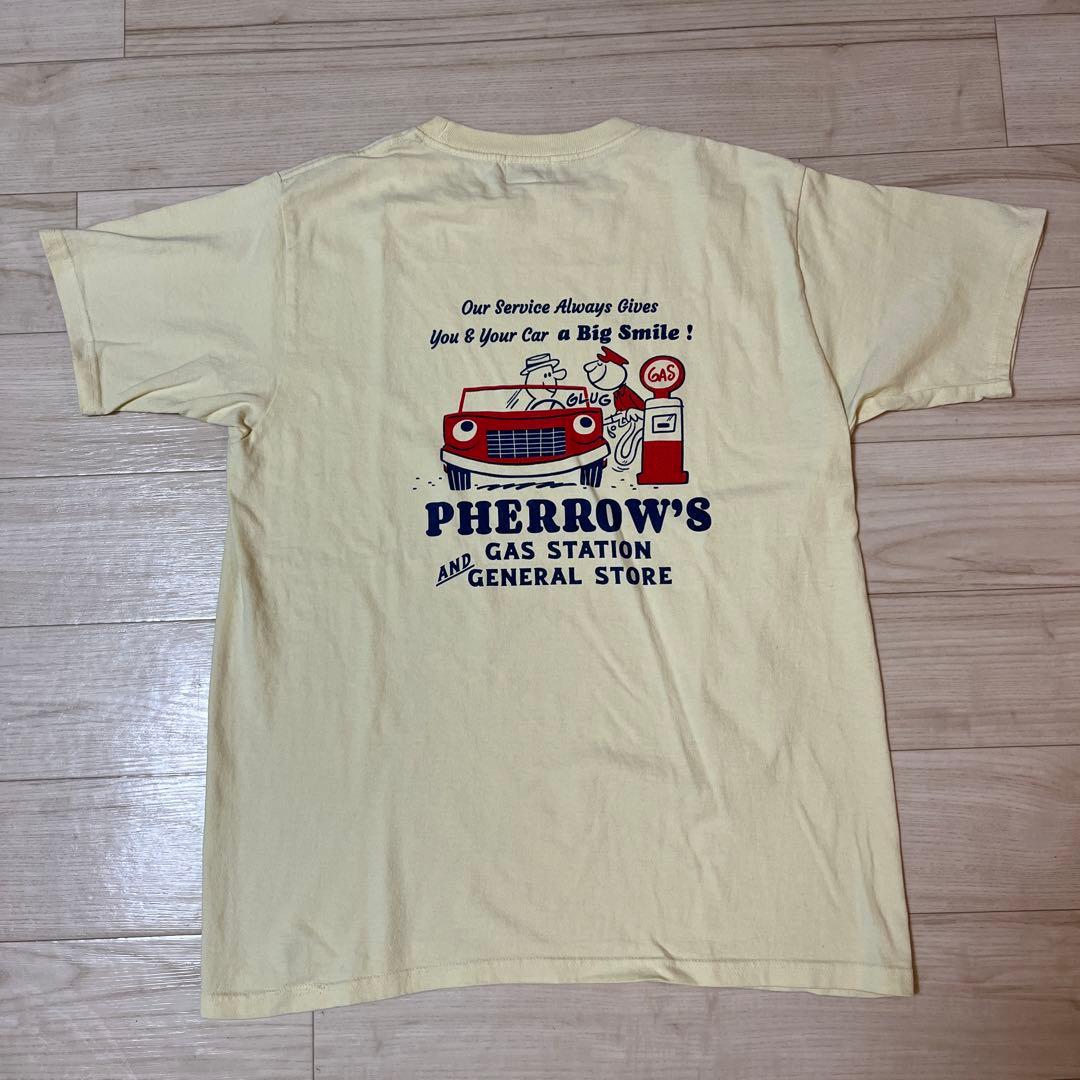 フェローズ　バックプリント Tシャツ　 ライトイエロー