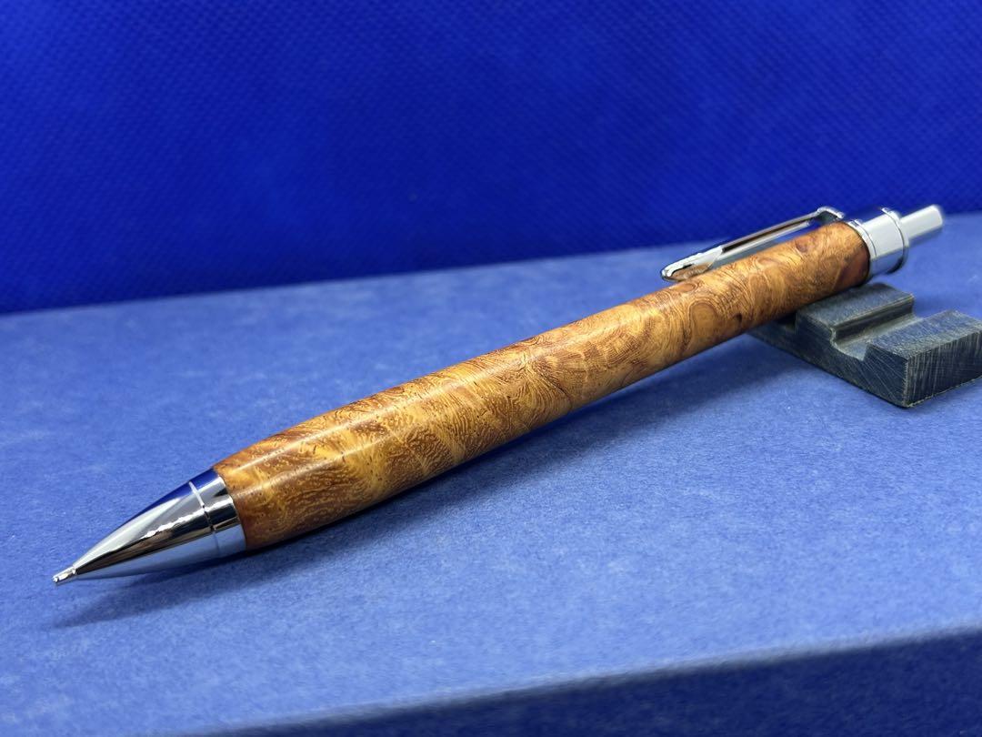 高評価レビュー 早い者勝ち】花梨瘤 加藤金属 木軸ペン シャープペンシル0.5 文房具・ステーショナリー