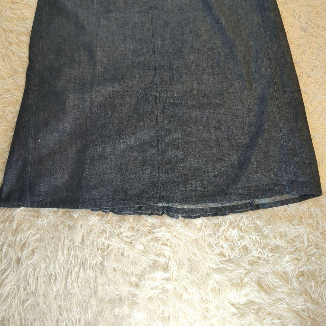 美品 PINKHOUSE (L)ピンクハウス ロングデニムスカート バック