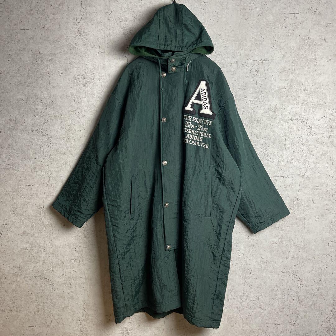 デサント製 90s アディダス adidas ベンチコート 銀タグ ヴィンテージ