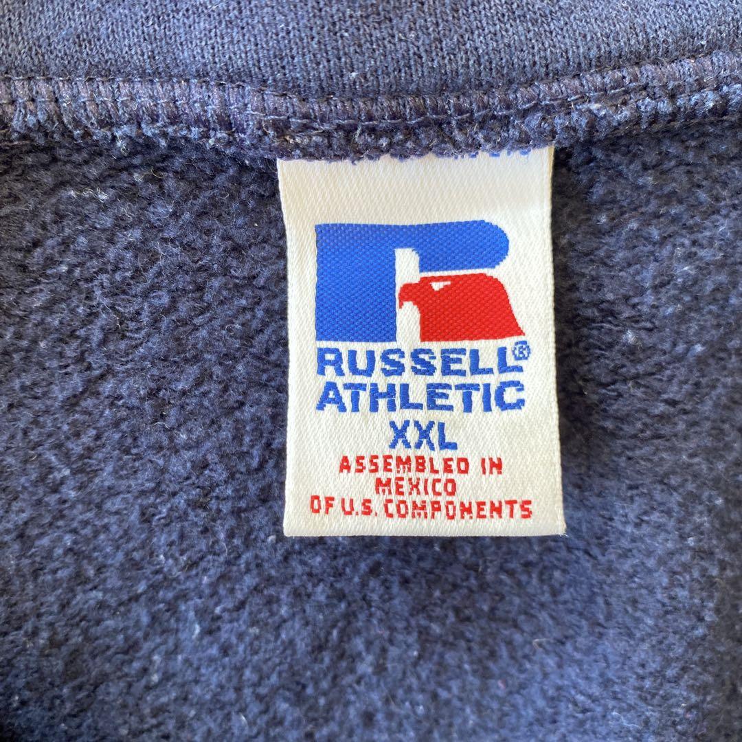 Russell ネイビー ハーフジップ トレーナー スウェット ラッセル　XXL
