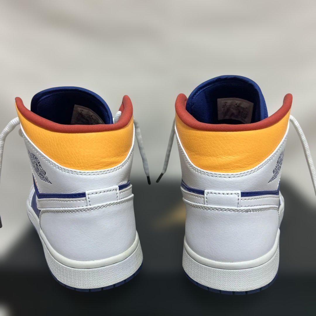 AIR JORDAN 1 MID ホワイト/レーザーオレンジ 27cm