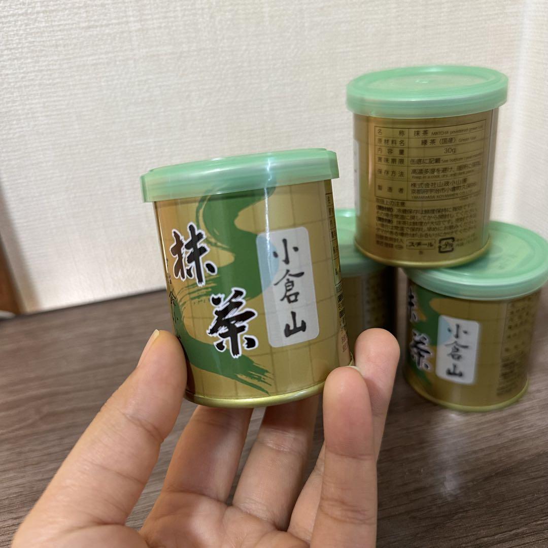 山政小山園　小倉山30g缶入り　4缶セット 山政小山園 抹茶30g 4缶セット（さみどり、小倉山、四方の薫