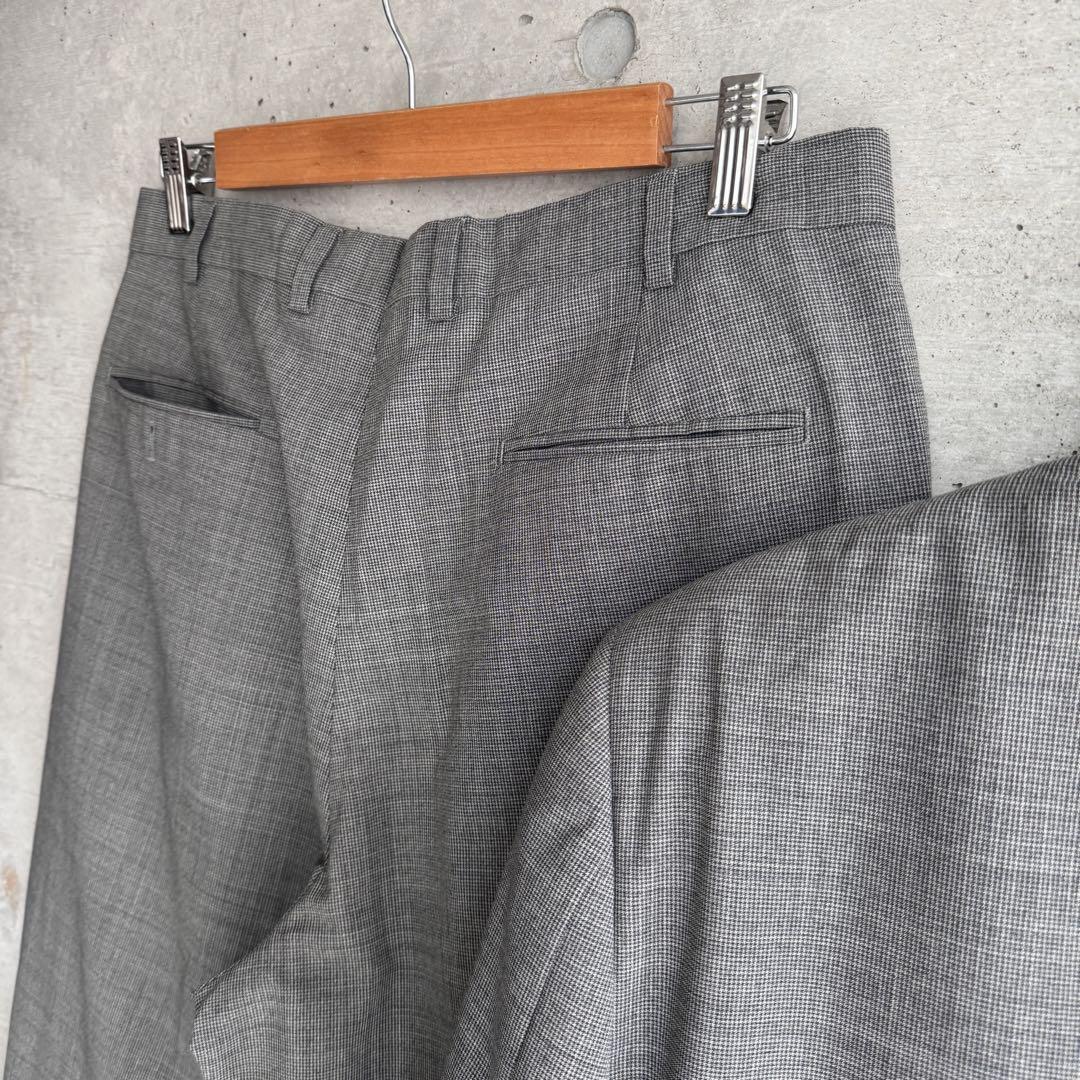 Brooks Brothers ウールチェック柄 ワイドスラックス セットアップ