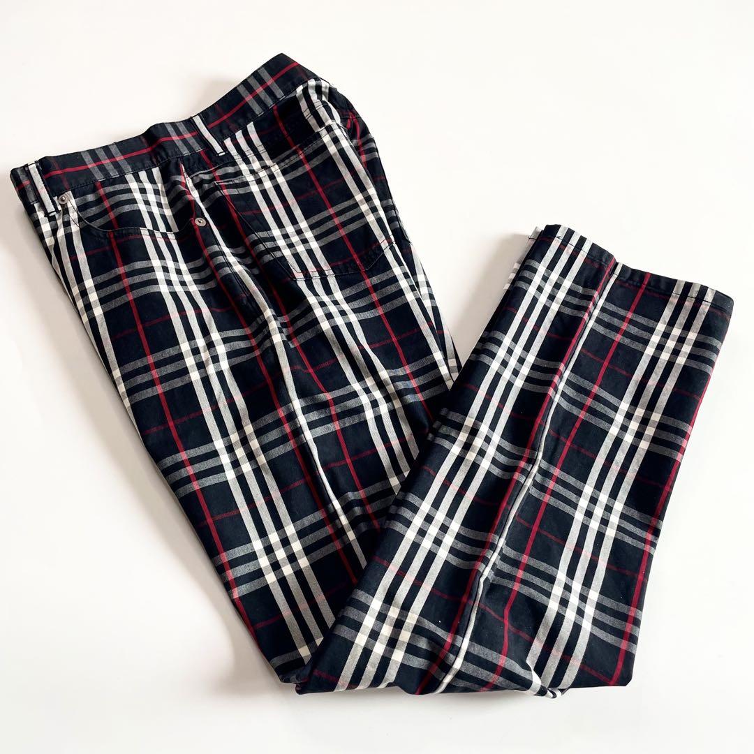BURBERRY BLACKLABEL チェック ホース刺繍 パンツ 76 - メルカリ