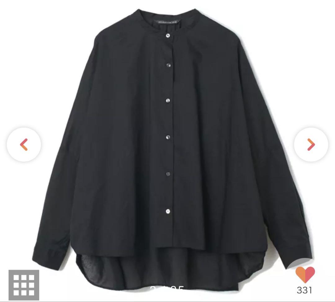 mizuiro ind バックギャザーワイドブラウスBLACK
