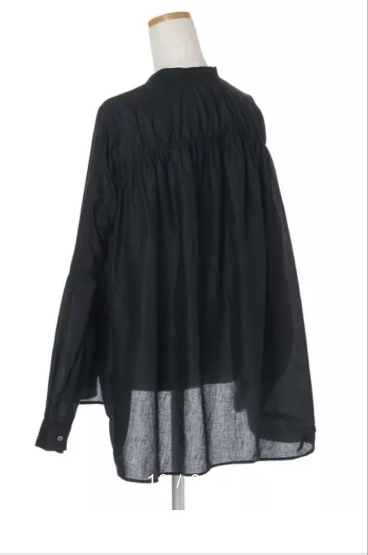 mizuiro ind バックギャザーワイドブラウスBLACK