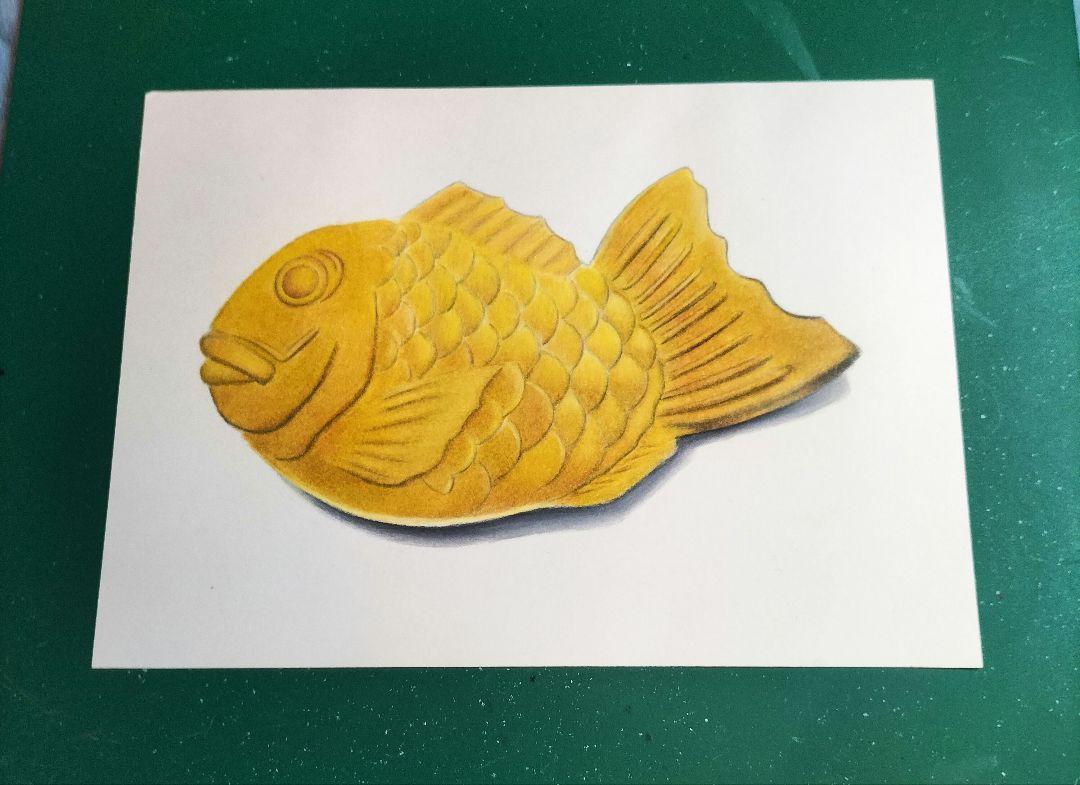 色鉛筆画 絵画 鯛焼きの絵 原画 額付き(約17.5cm✕24cm) - メルカリ
