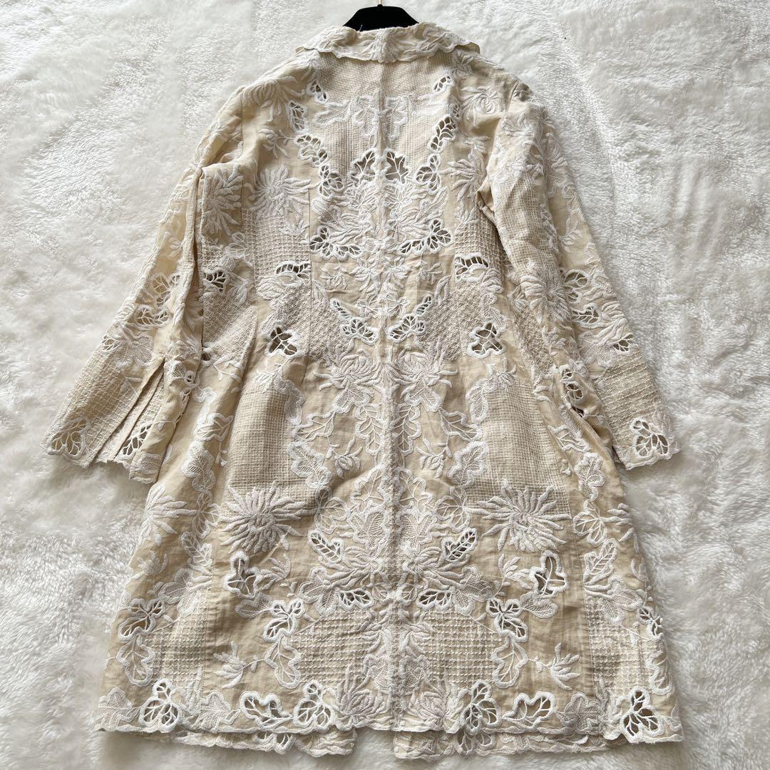 SCERVINO STREET 圧巻の総刺繍 スプリングコート XL ベージュ