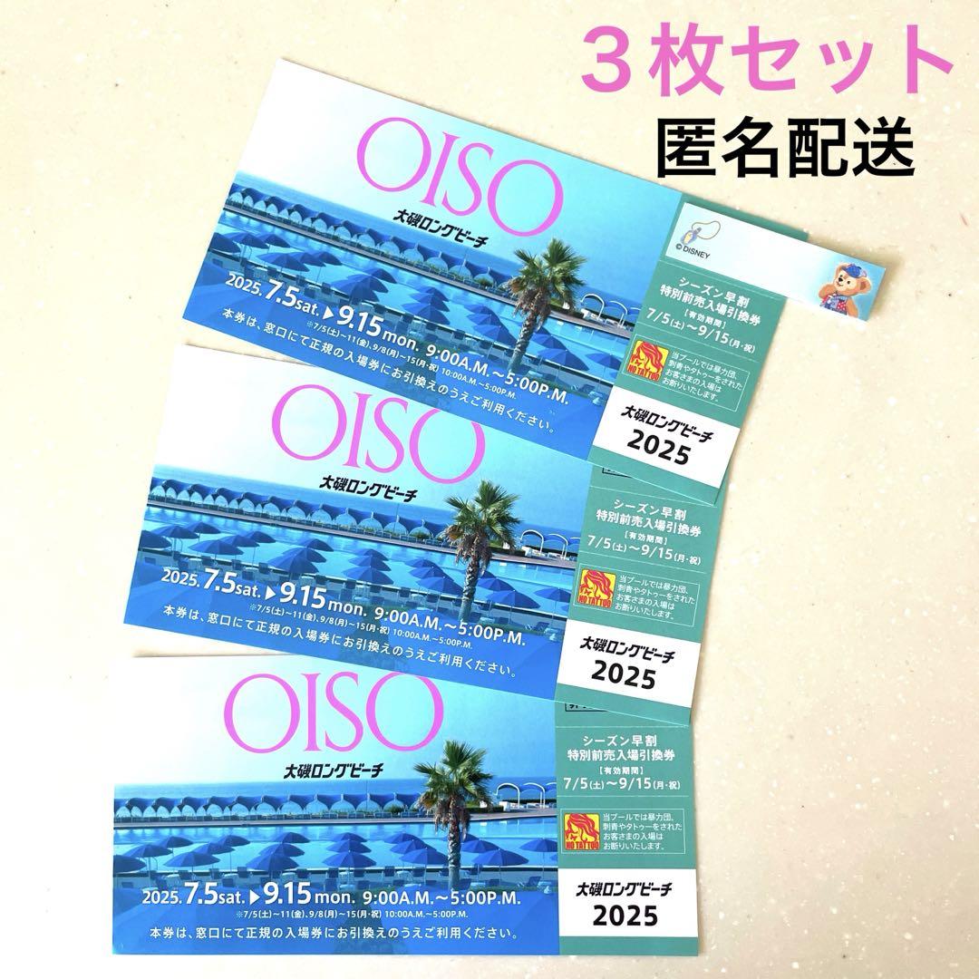2025大磯ロングビーチチケット 3枚セット 7,904円