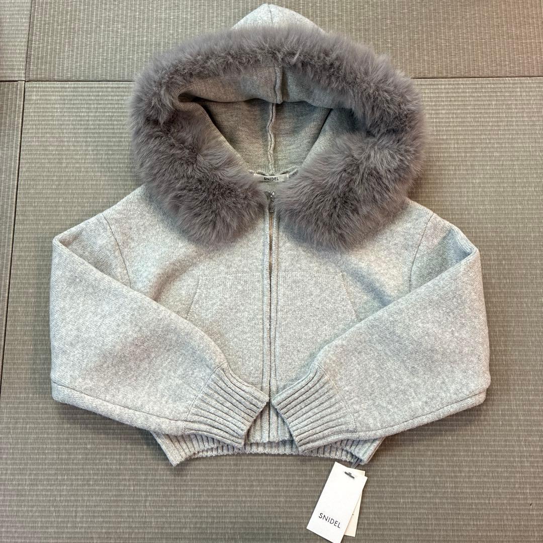 USAGI ONLINE限定】ファーフードパーカーサイズ0 - メルカリ