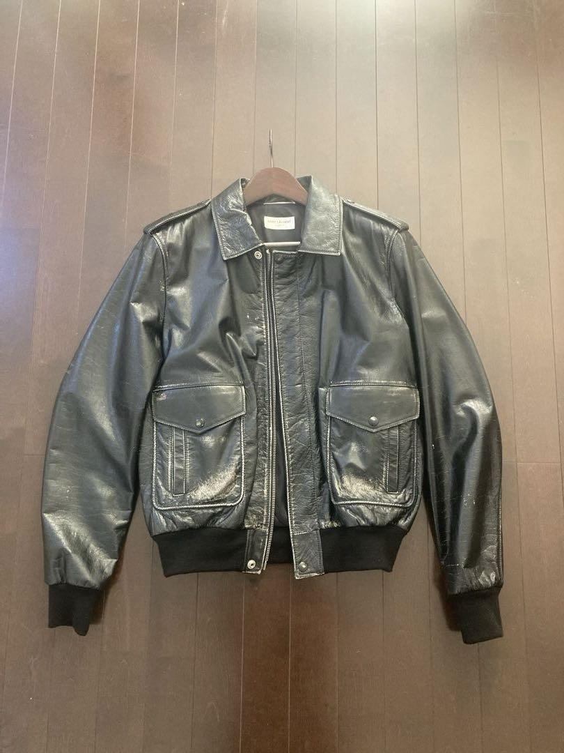 【美品】希少SAINT LAURENTサンローラン　A2ダメージ加工48サイズ