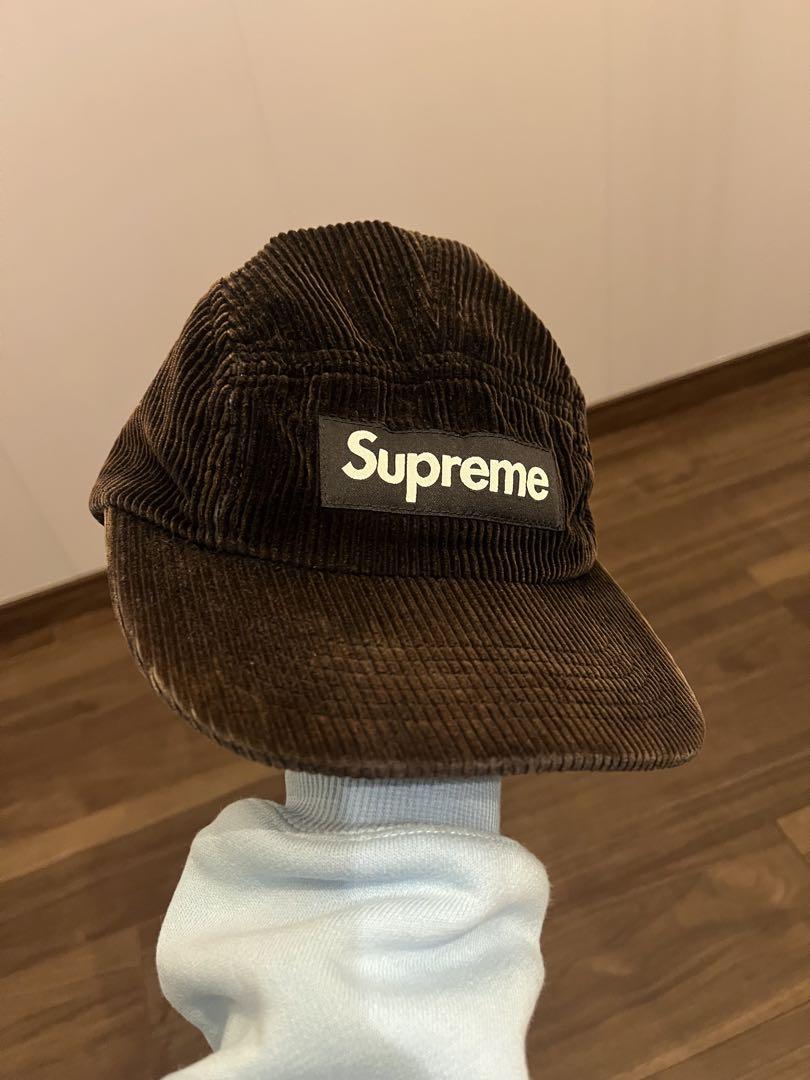 supreme waffle corduroy camp cap