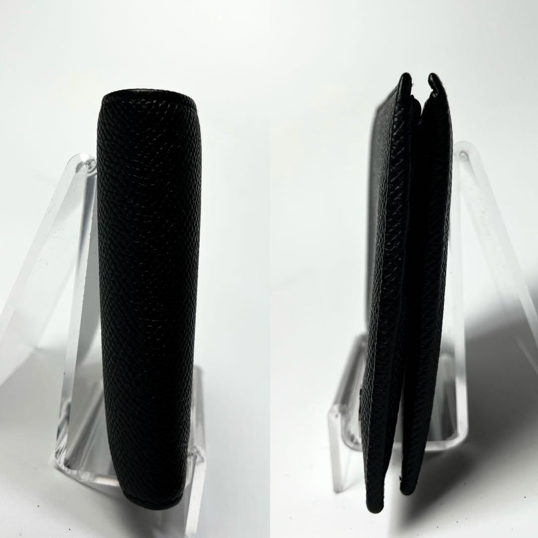 極美品✨ブルガリマン 二つ折り財布 コンパクトウォレット サークルロゴ ブラック