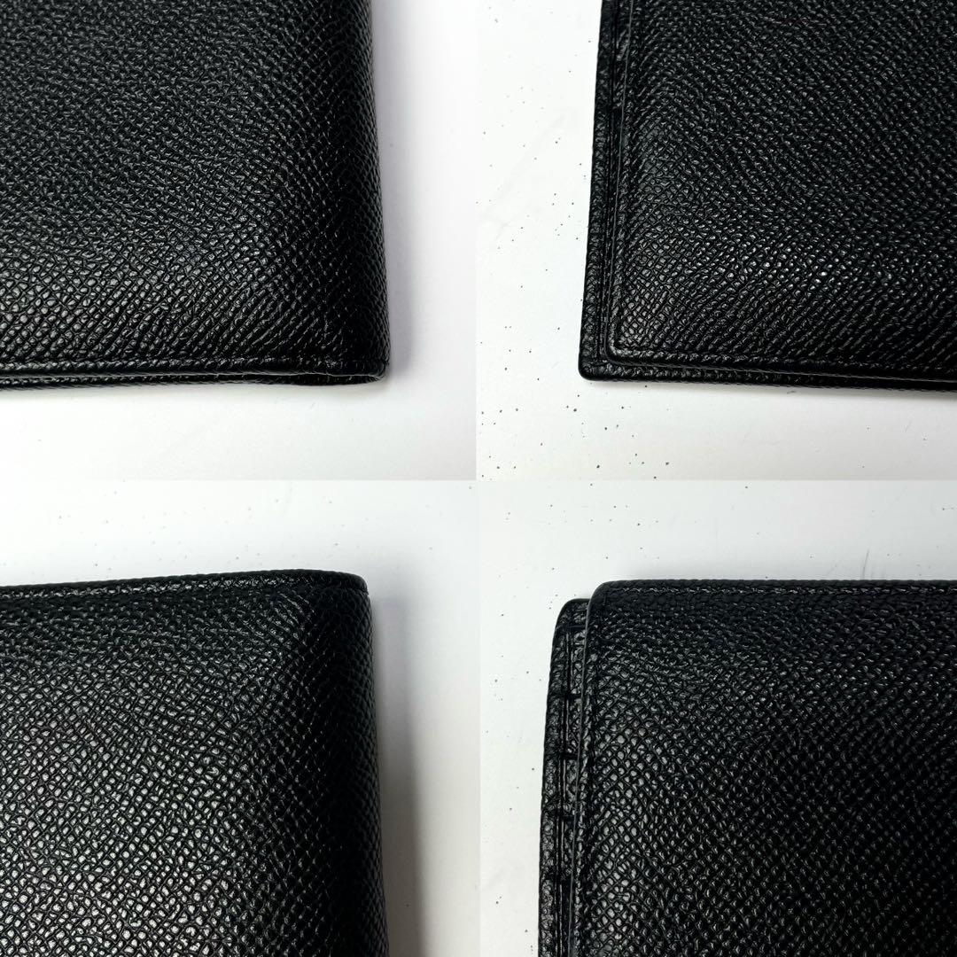 極美品✨ブルガリマン 二つ折り財布 コンパクトウォレット サークルロゴ ブラック
