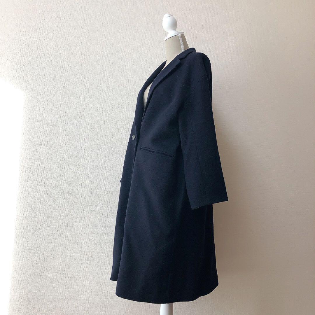 訳あり★北欧暮らしの道具店★3WAYアレンジ襟のかろやかチェスターコート