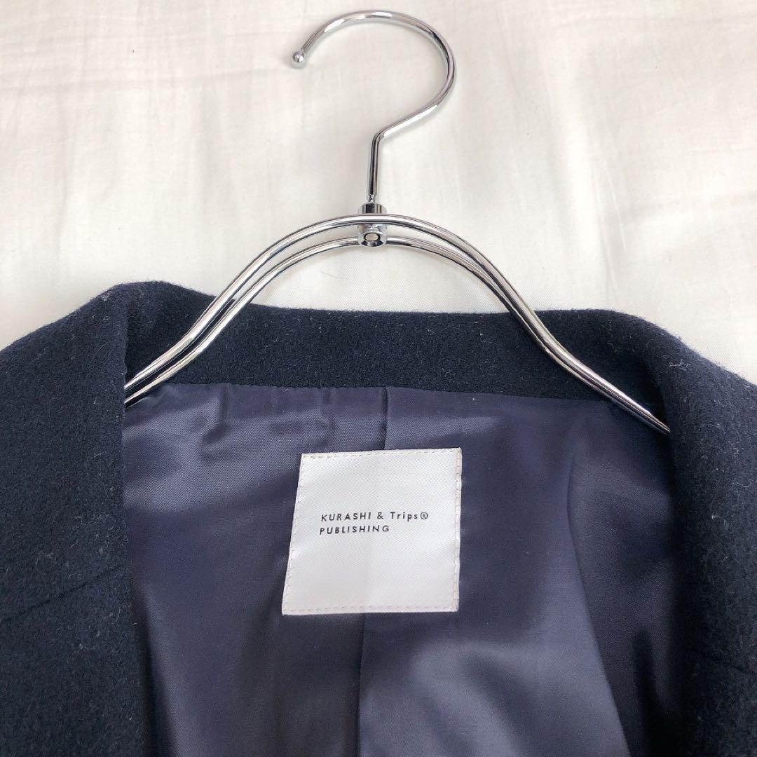 訳あり★北欧暮らしの道具店★3WAYアレンジ襟のかろやかチェスターコート