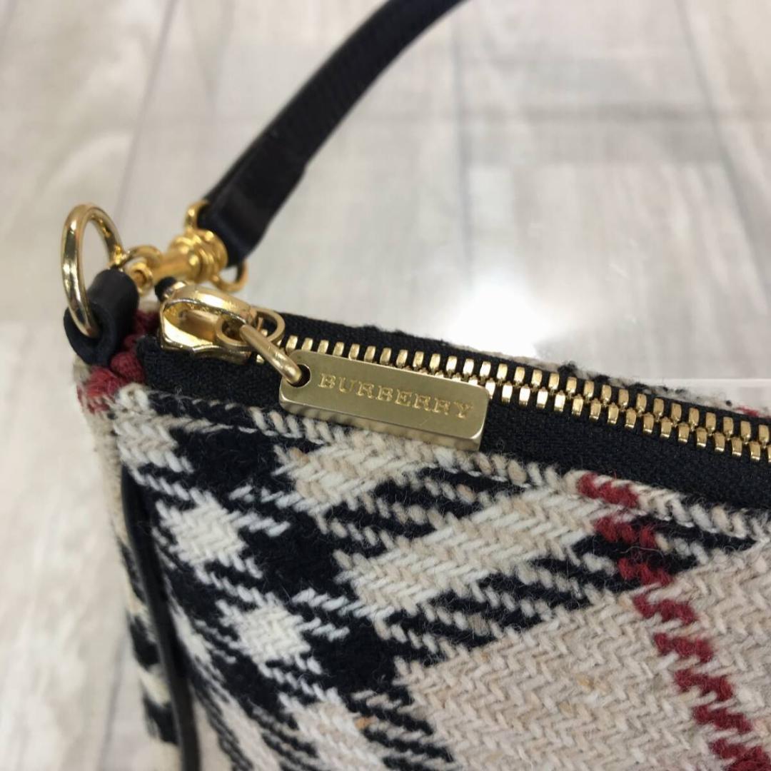 BURBERRY LONDON ツイード ミニバッグ●ベージュ系 ノバチェック