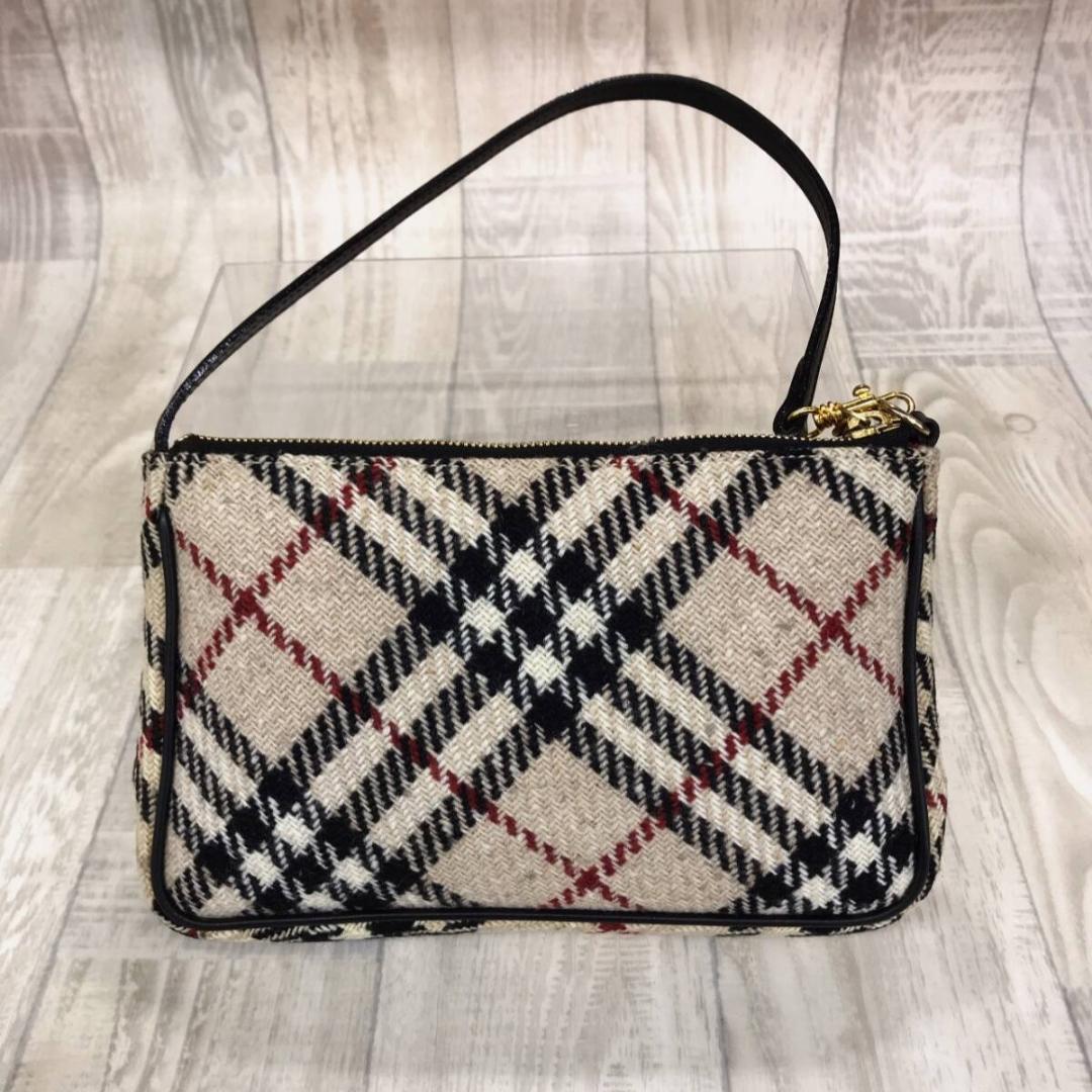 BURBERRY LONDON ツイード ミニバッグ●ベージュ系 ノバチェック