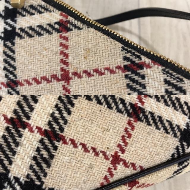 BURBERRY LONDON ツイード ミニバッグ●ベージュ系 ノバチェック