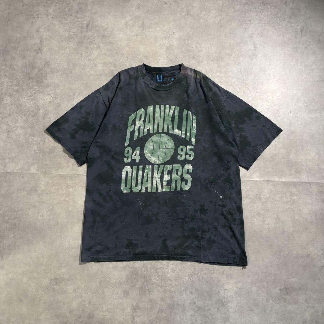 古着 90s 半袖 Tシャツ タイダイ バスケ USA製 シングルステッチ 黒