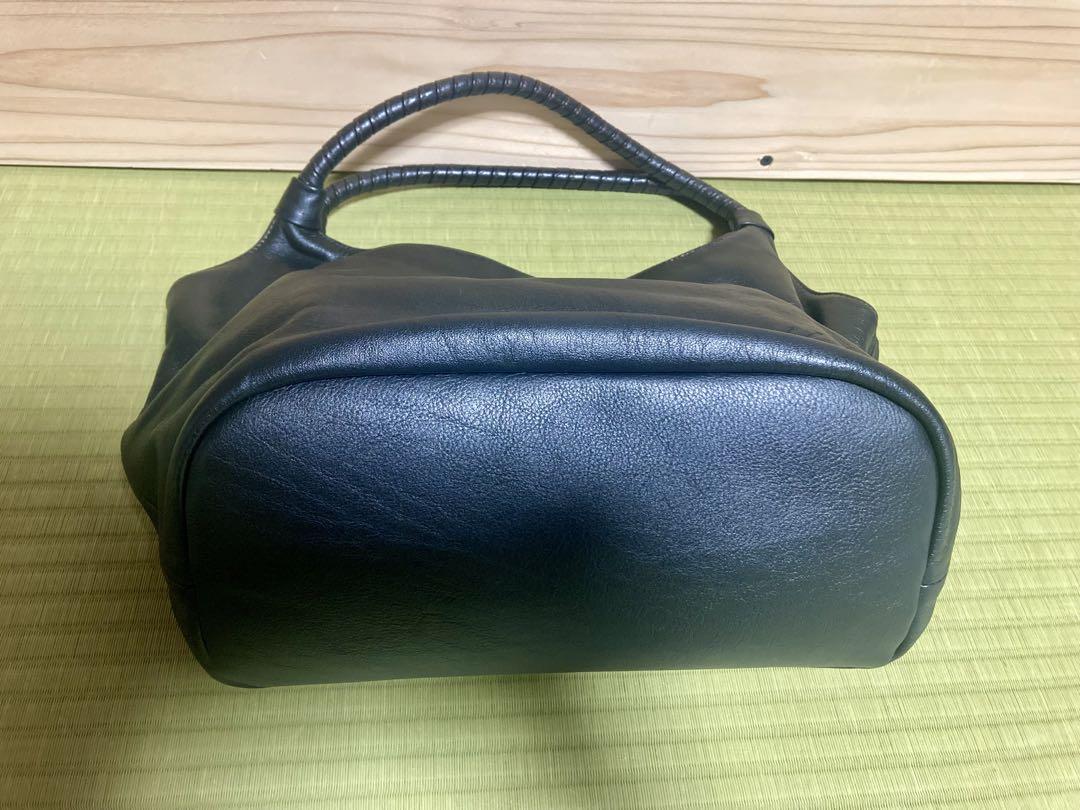 キタムラ トートバッグ 肩掛け レザー ブラック
